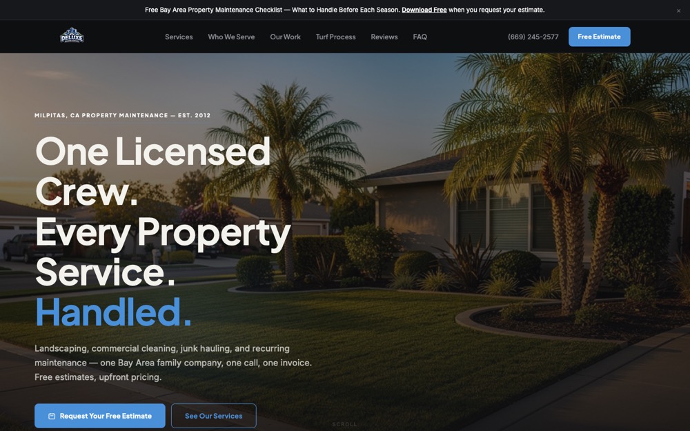 Deluxe Building Services website
